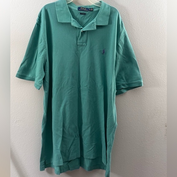 Polo Ralph Lauren Men Green Polo Short Sleeve‎ Shirt Classic Fit size XL - Picture 1 of 10